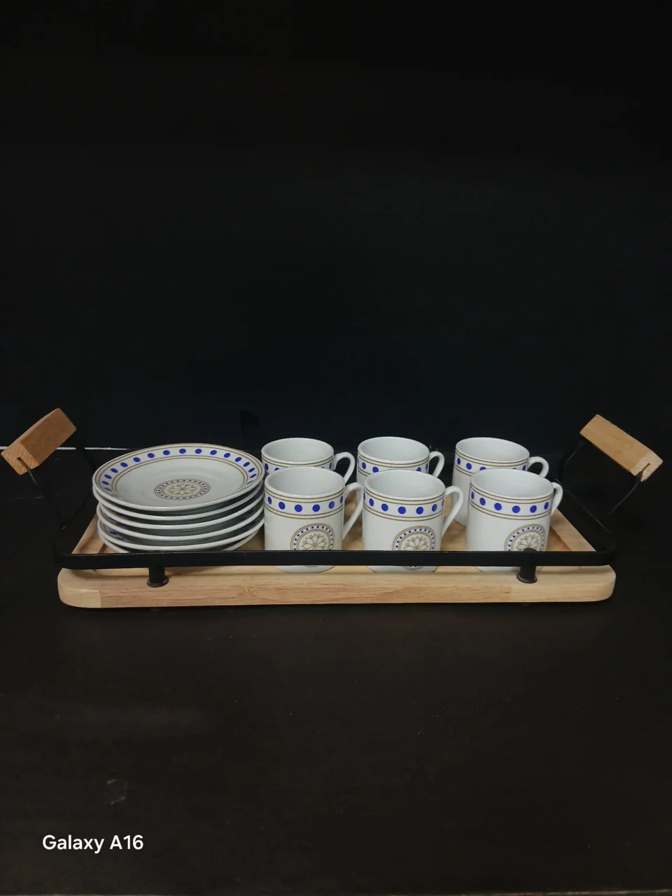 سینی چوبی وقهوه خوری